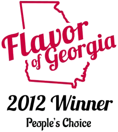 Flavor of Georgia red and black logo